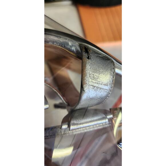 Womens Ted Baker Silver Bow Rose Gold Trim Heels Size 40 9.5 - Picture 11 of 11